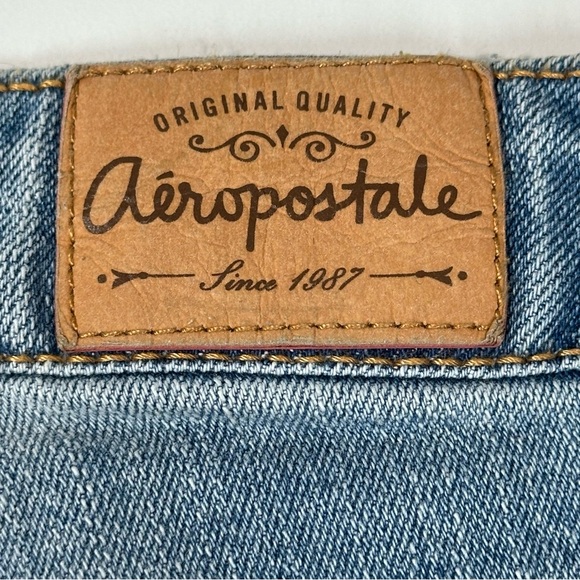 Aeropostale Bayla Skinny Jeans Women's 8 REG Light Wash Low Rise Distres… - Picture 7 of 16